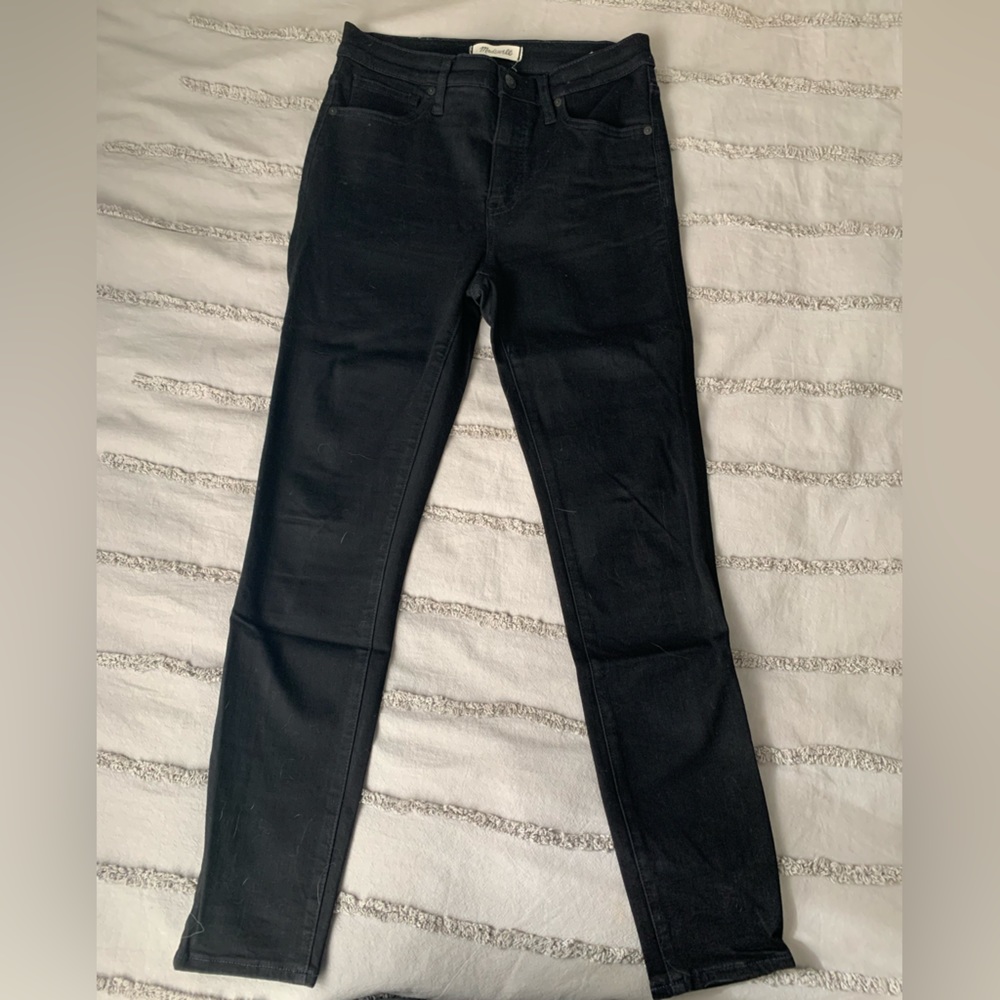 Madewell Black Skinny Jeans 9 inch Front Rise
